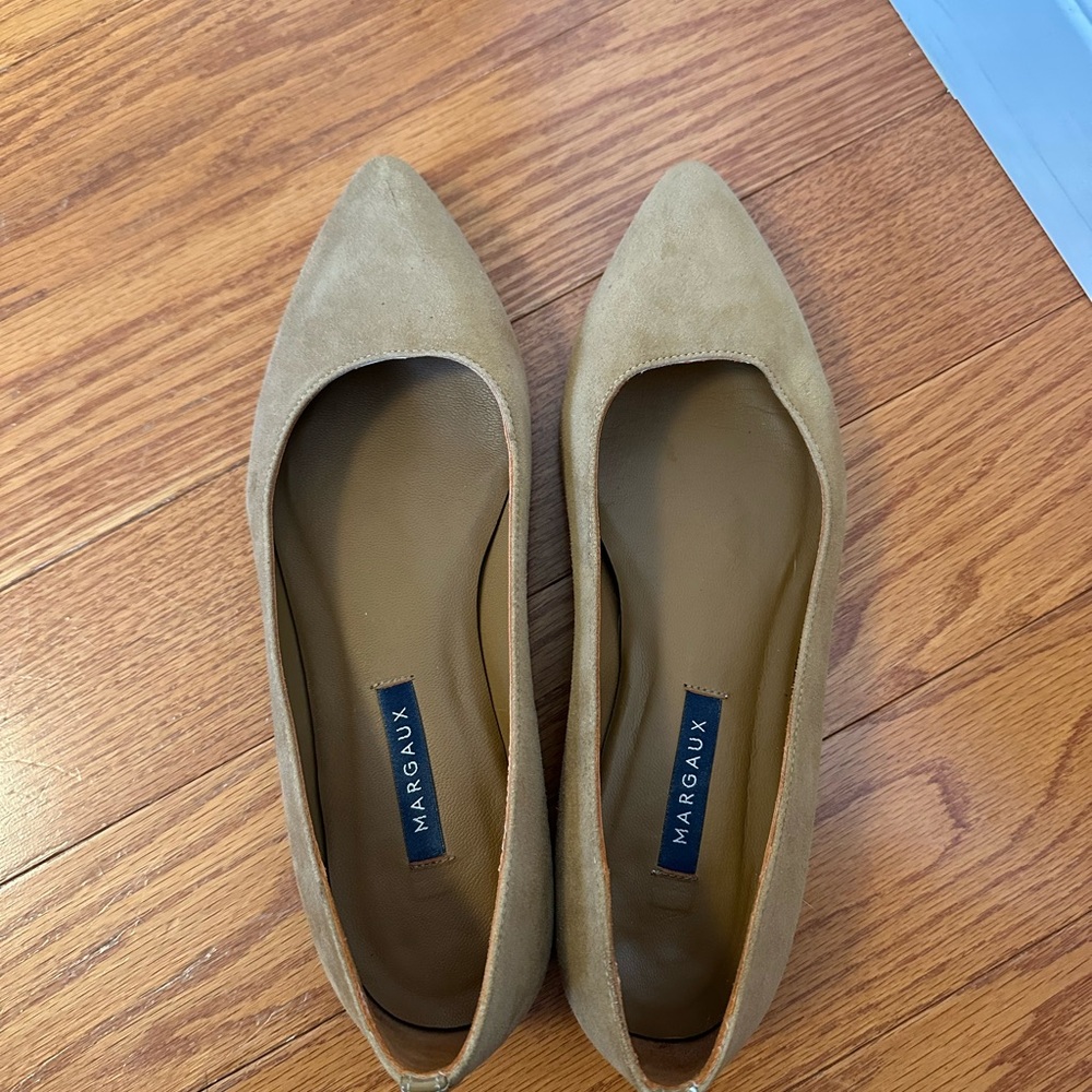 Margaux Women's The Pointe Cacao Tan Suede Flats